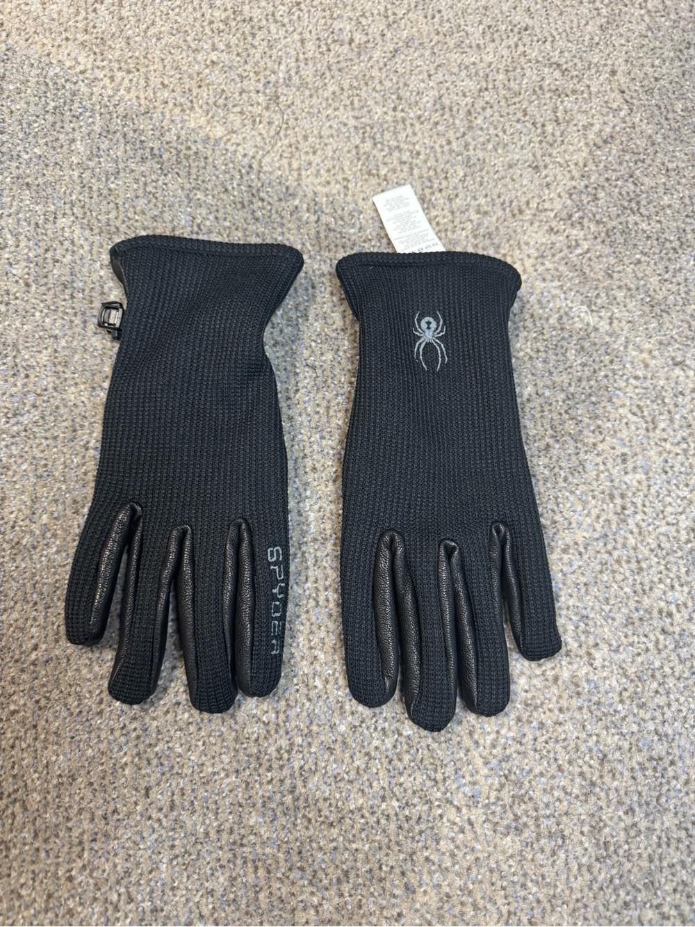 Spyder Men's Black Knit  Gloves